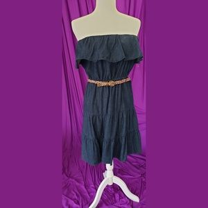Paper Doll Strapless Denim Dress NWOT
